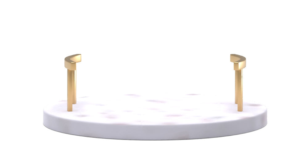 Marble Brass Round Cheese Board