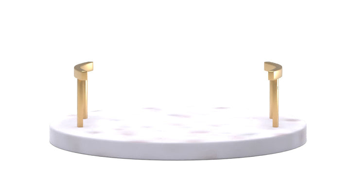 Marble Brass Round Cheese Board
