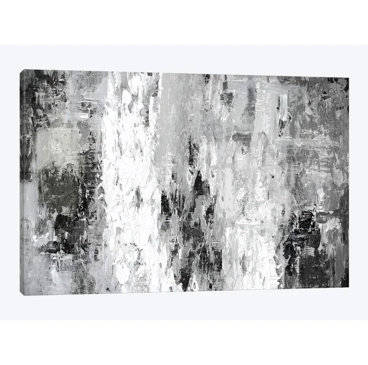 Black And White Abstract IV Wrapped Canvas-40"x60"