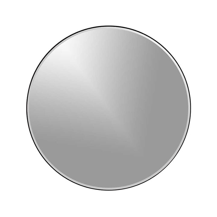 Edge Black Round Wall Mirror