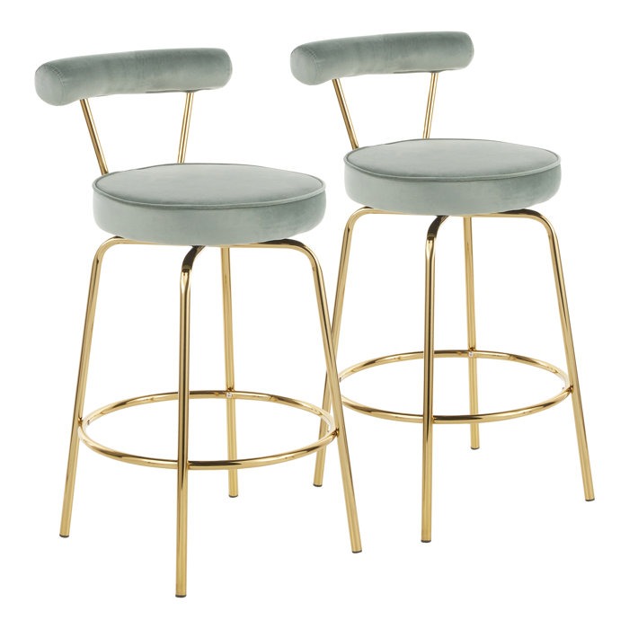 Kayson Swivel Upholstered Counter Stool