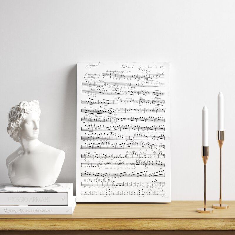 Score Sheet For The Overture Gallery Wrapped Canvas Unframed