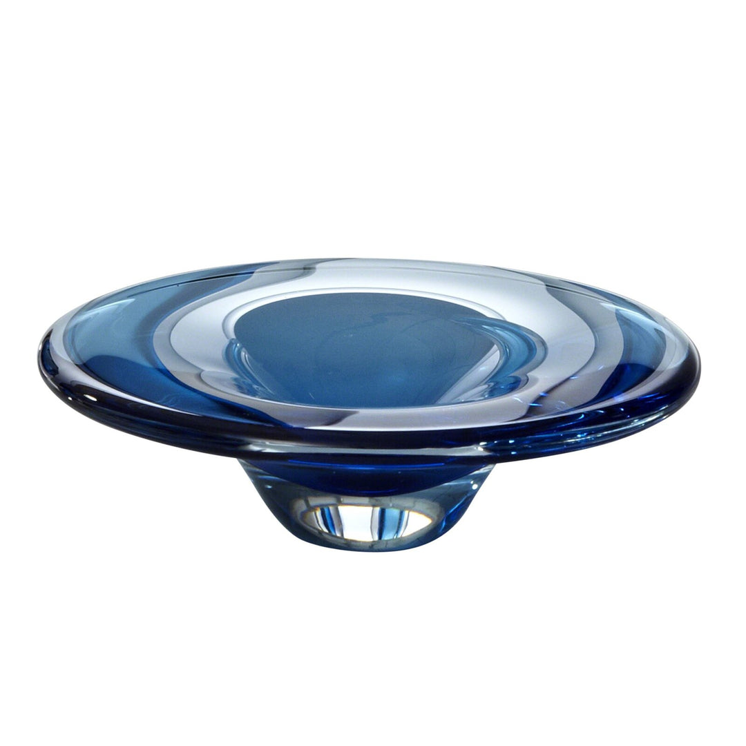 Glass Decorative Plate in Blue