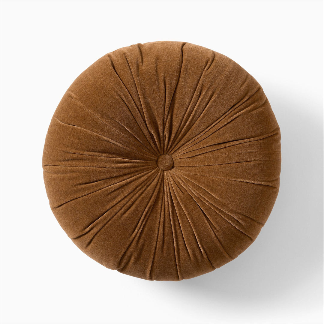 Classic Velvet Tufted Round Pillow 18"x18"