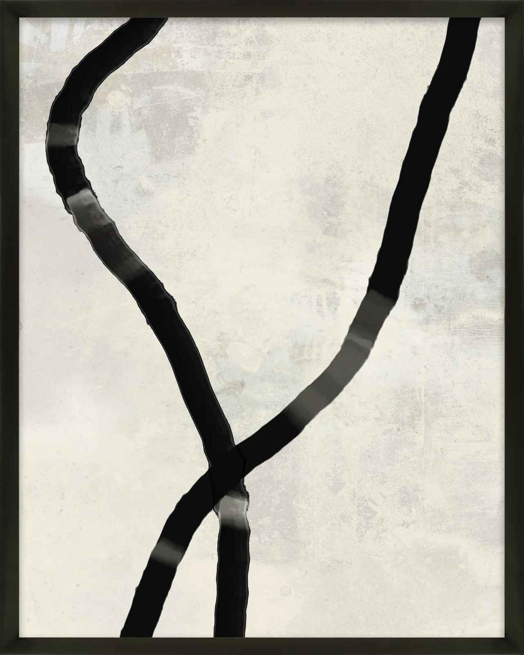 Black Rope 5 by Jacques Pilon with Frame-38"x30"