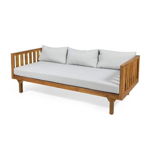 Wide Outdoor Patio Daybed with Cushions