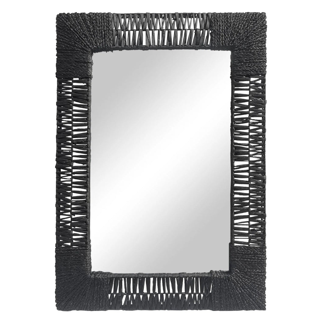 Folha Black Rectangle Mirror