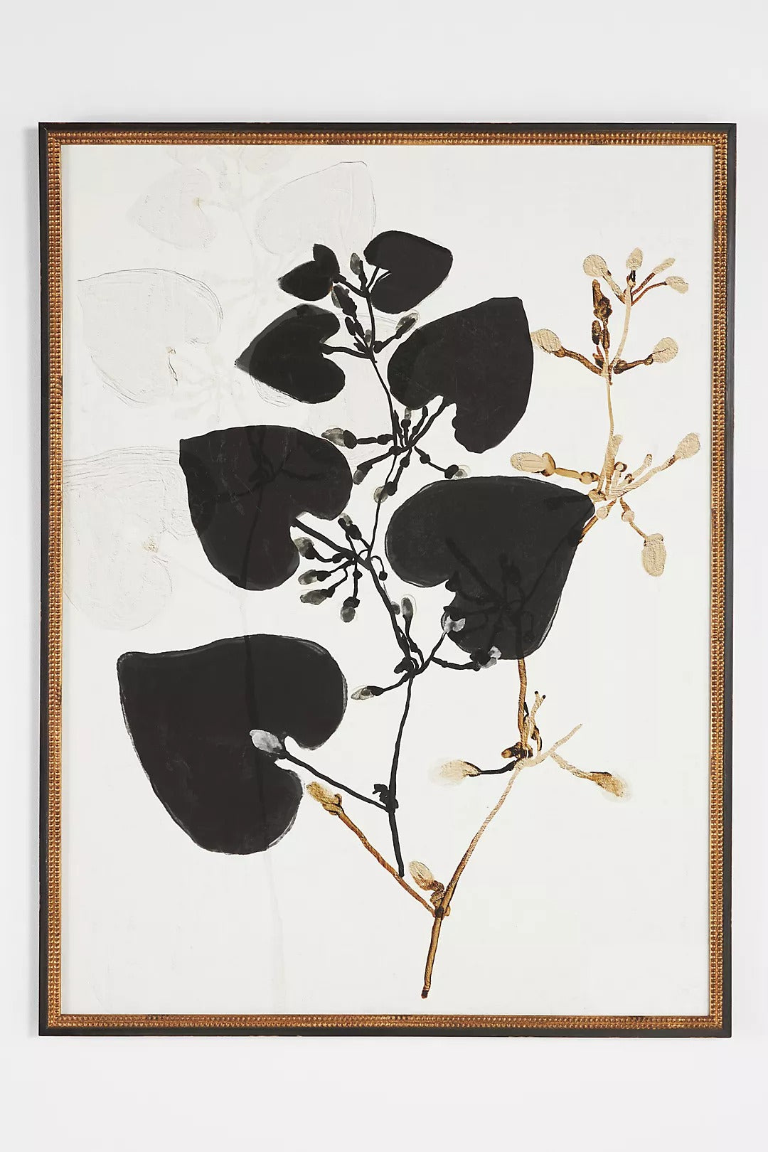 Black Plant Wall Art 38x50