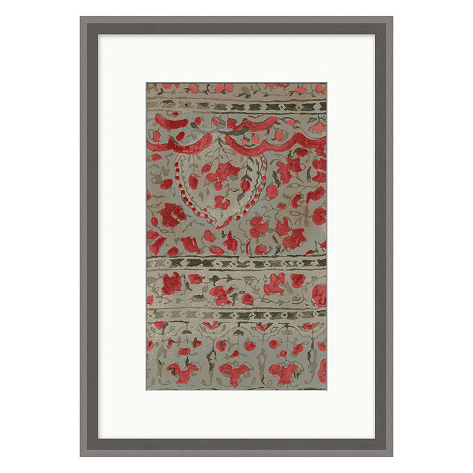 Textile Sketch Art Print II With Frame