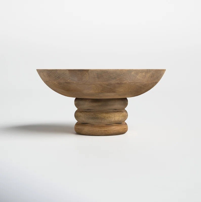 Boulders Wood Decorative Plate in Brown