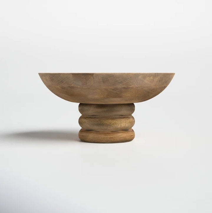 Boulders Wood Decorative Plate in Brown