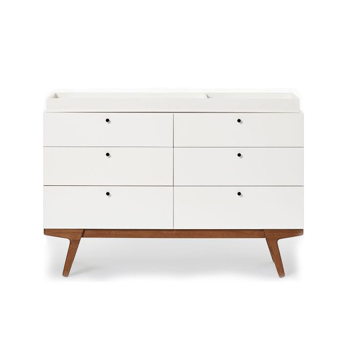 Modern 6-Drawer Changing Table And Topper