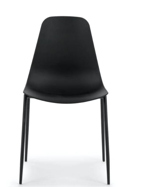 Svelti Pure Black Dining Chair Set Of 2