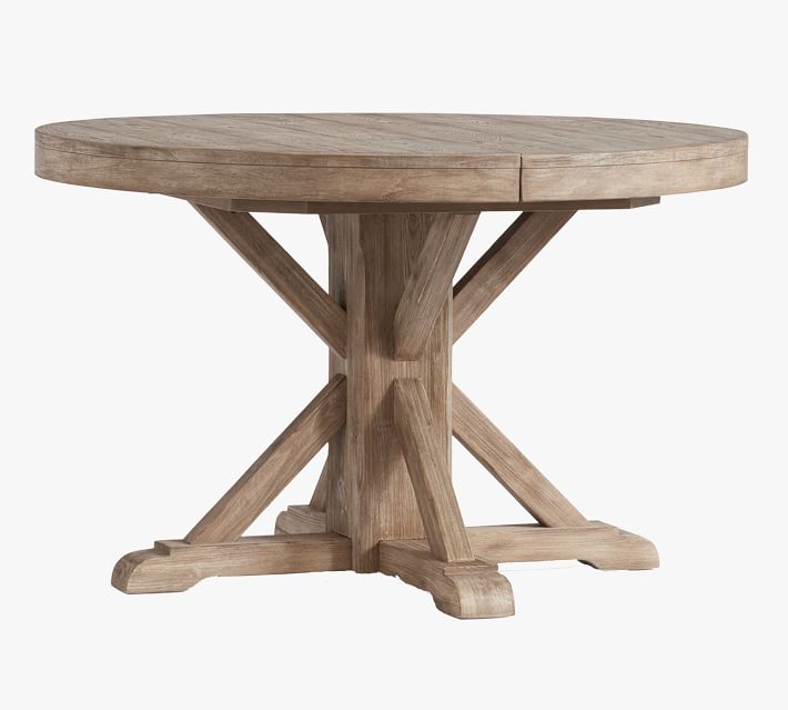 Benchwright Round Pedestal Extending Dining Table