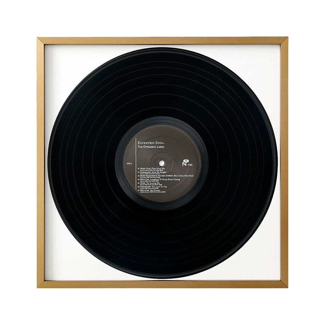 Gallery Brass Record with Frame-12.75''x12.75''