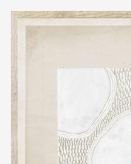 Beige Abstract 6 With Frame 13"x17"