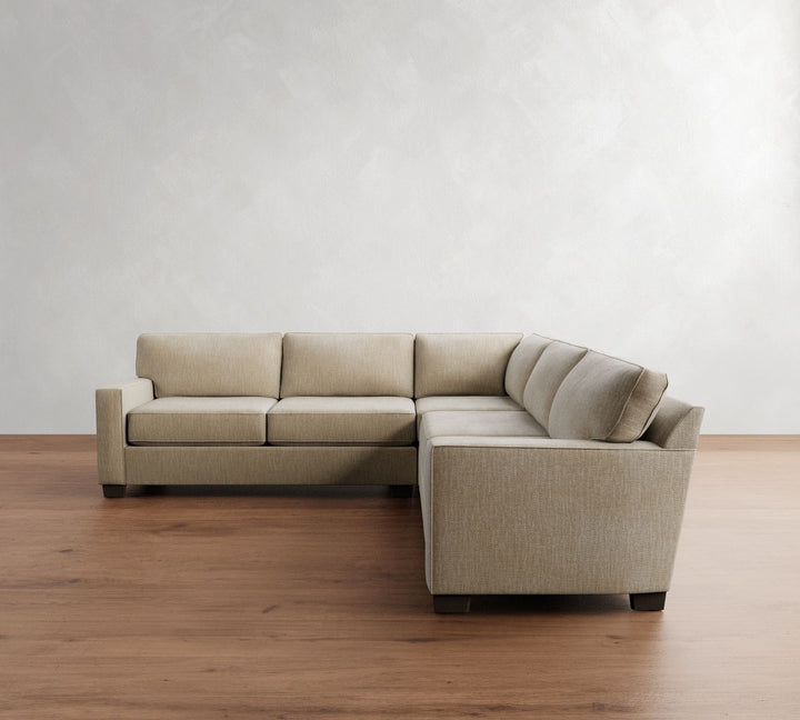 Buchanan Square Arm Upholstered 3 Piece L Shaped Corner Sectional