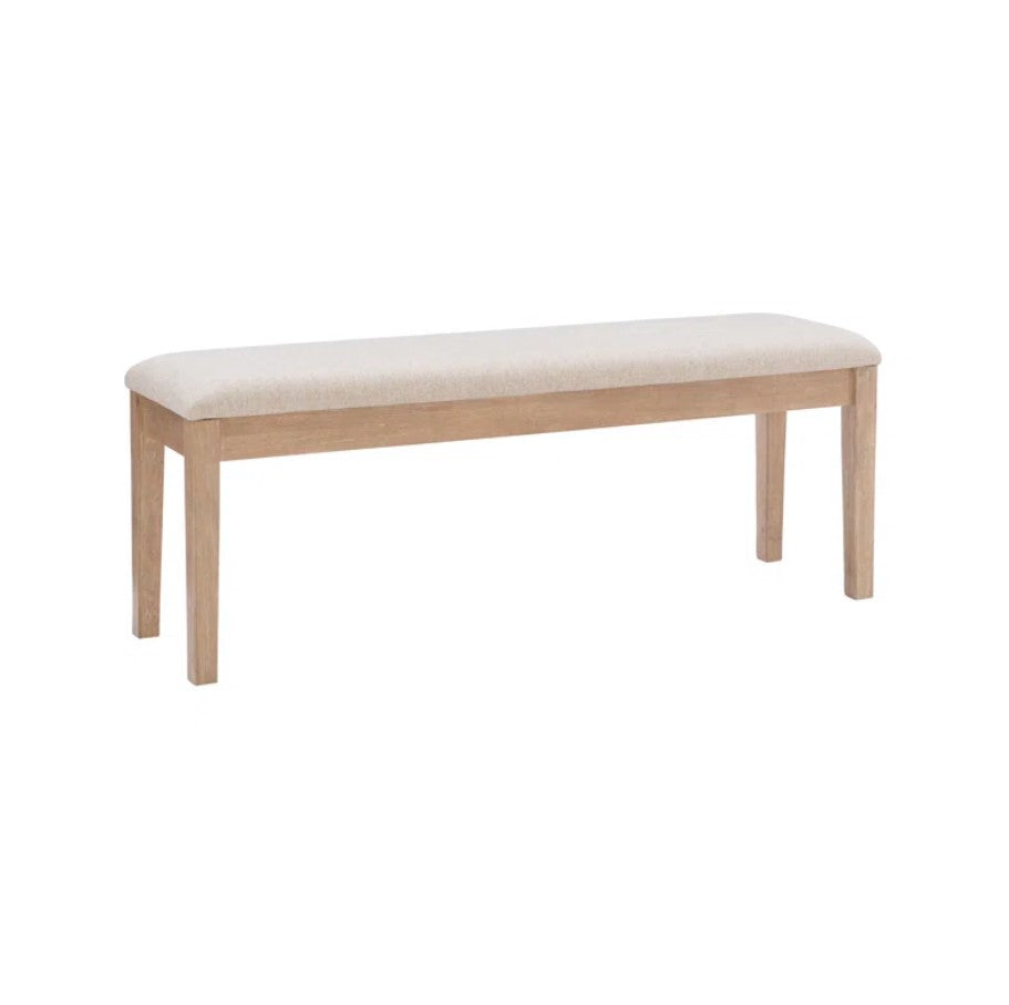 Whipkey Solid Wood Upholstered Dining or Entryway Bench