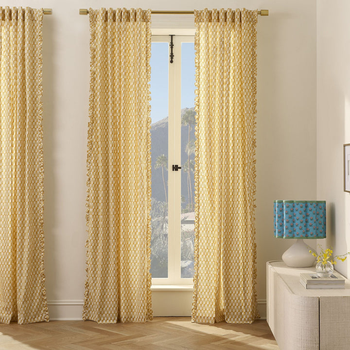 RHODE Thistle Ruffle Edge Curtain Set of 2