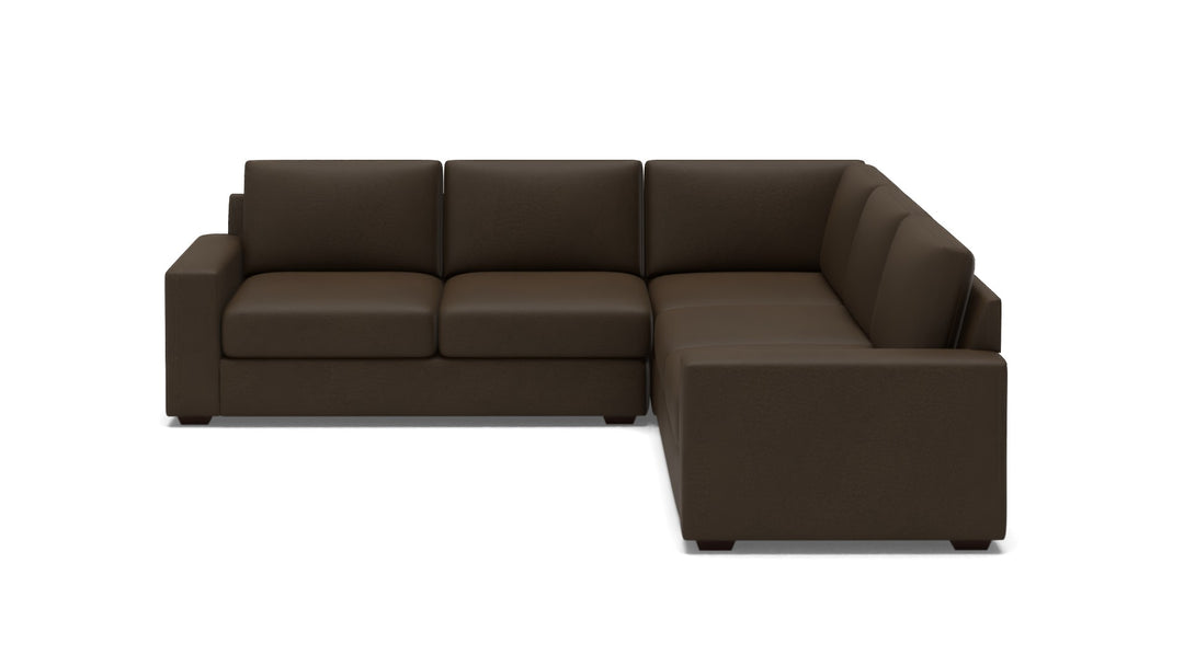 Big Sur Square Arm Leather 3-Piece L-Sectional