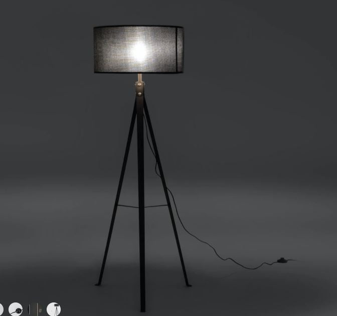 Treo Black Floor Lamp