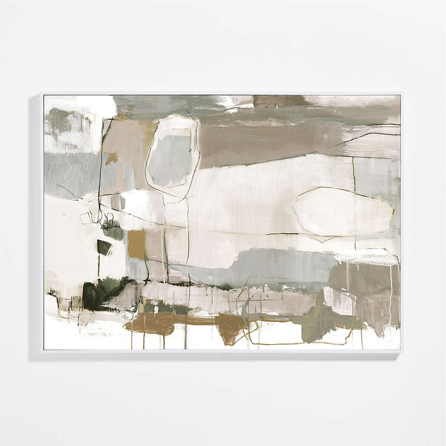 Natural Transitions Framed Gray & White Wall Art Print