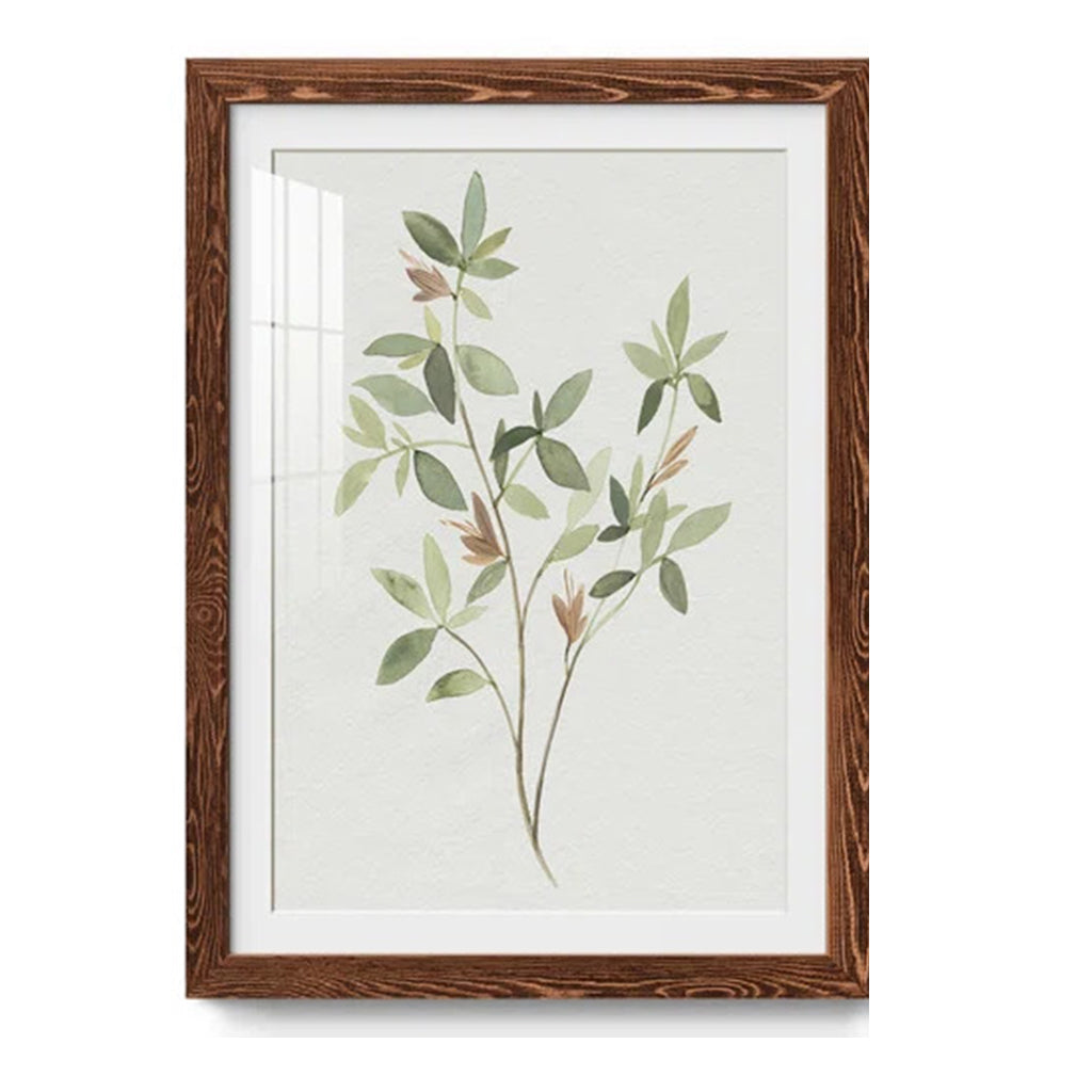 Single Sprig I - 3 Piece Picture Frame Painting 1