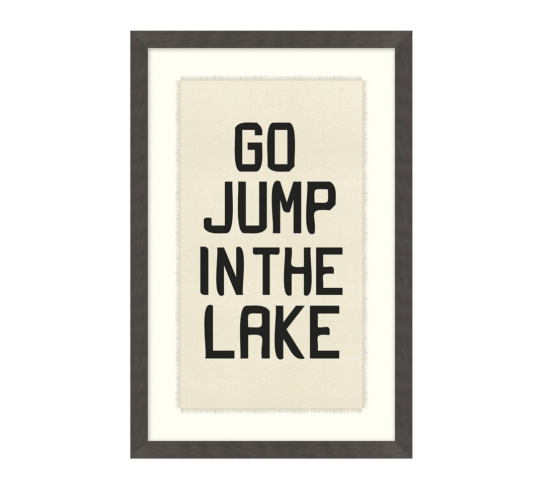 Lake Banner Framed Print-16"X24"