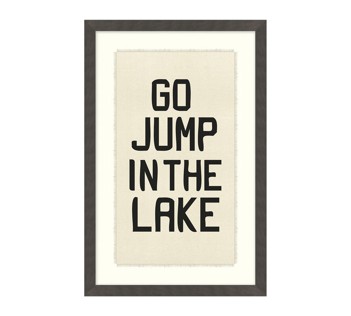 Lake Banner Framed Print-16"X24"