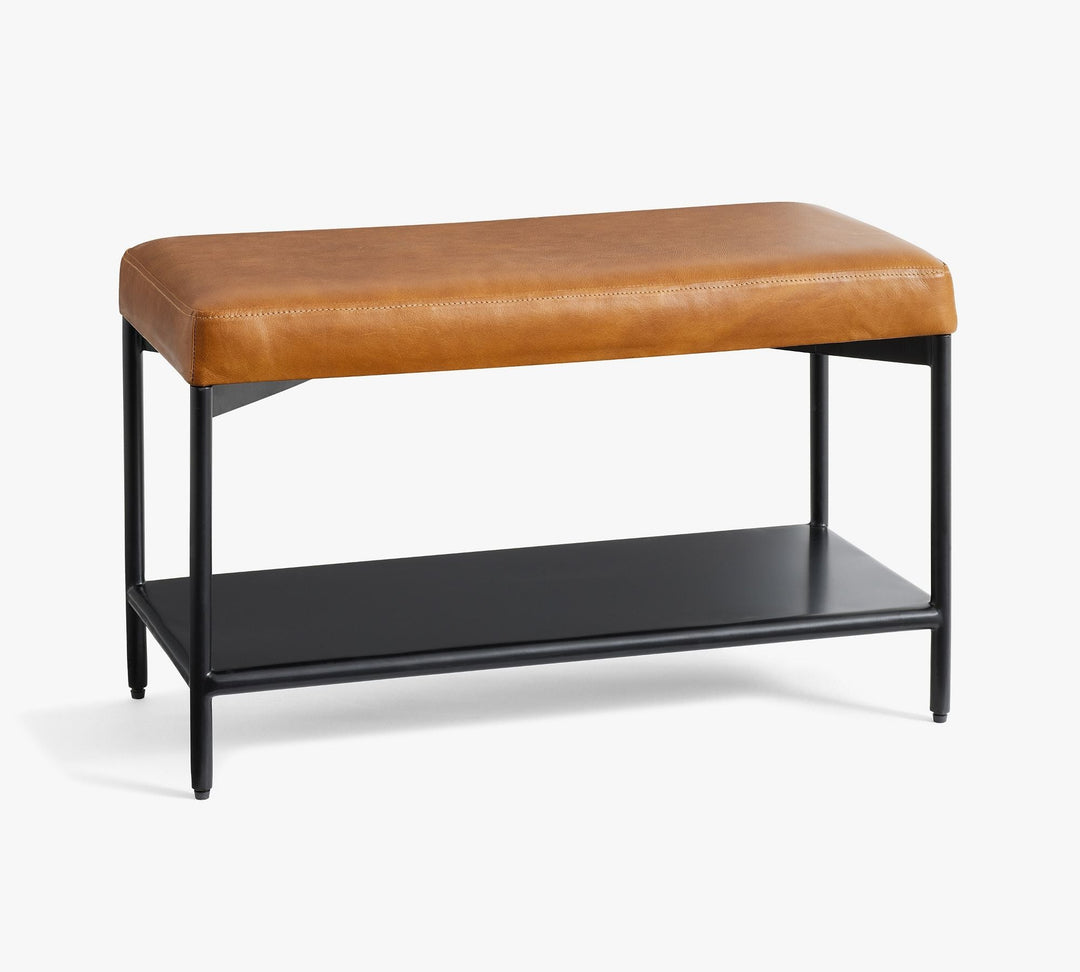 Maison Leather Entry Shoe Bench