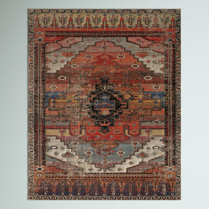 Haden Orange Indoor Outdoor Rug