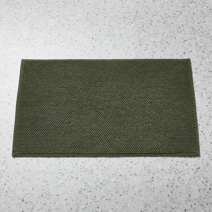 En Pointe Organic Cotton Green Bath Mat-24"x36"