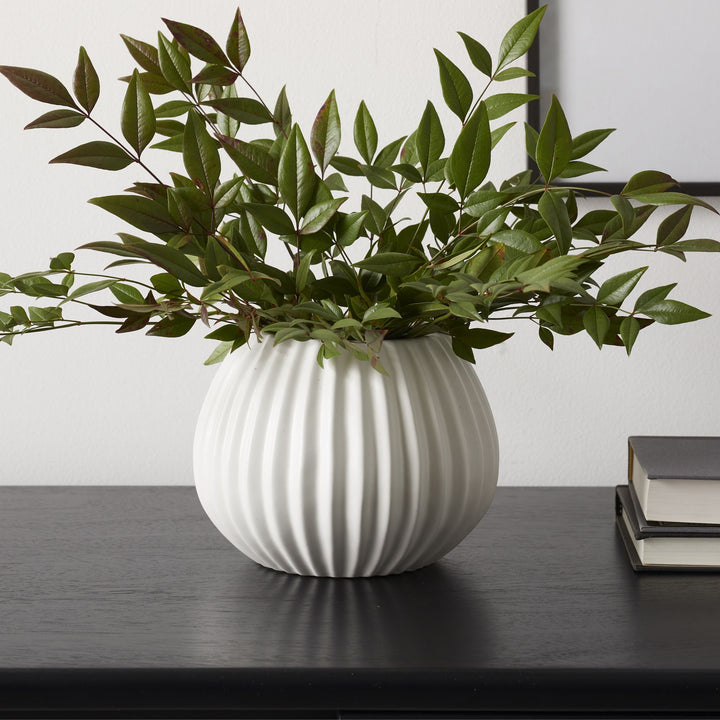 Sanibel White Textured Ceramic Vases 5