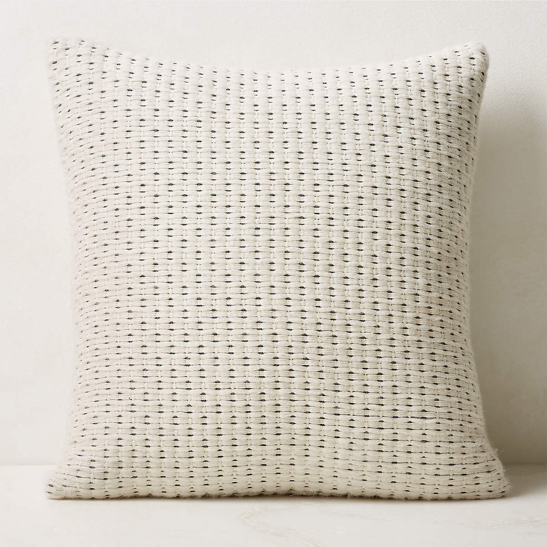 ALCO WOVEN WHITE THROW PILLOW