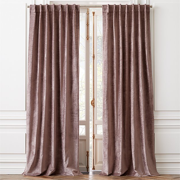 COTTON VISCOSE DUSTY BLUSH CURTAIN PANEL_96