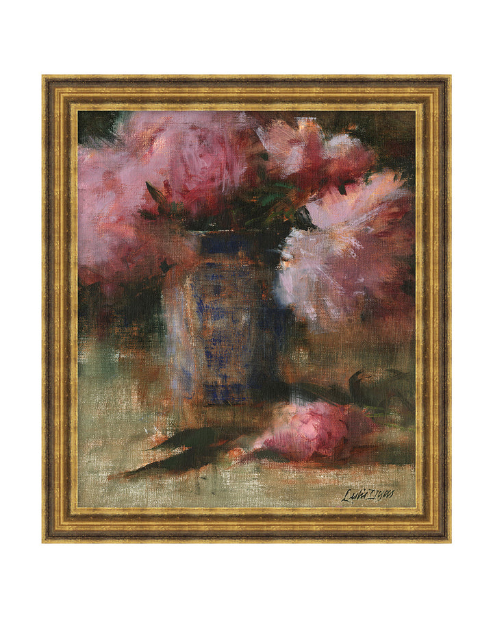 Peonies and Vase with Frame-14"x16"