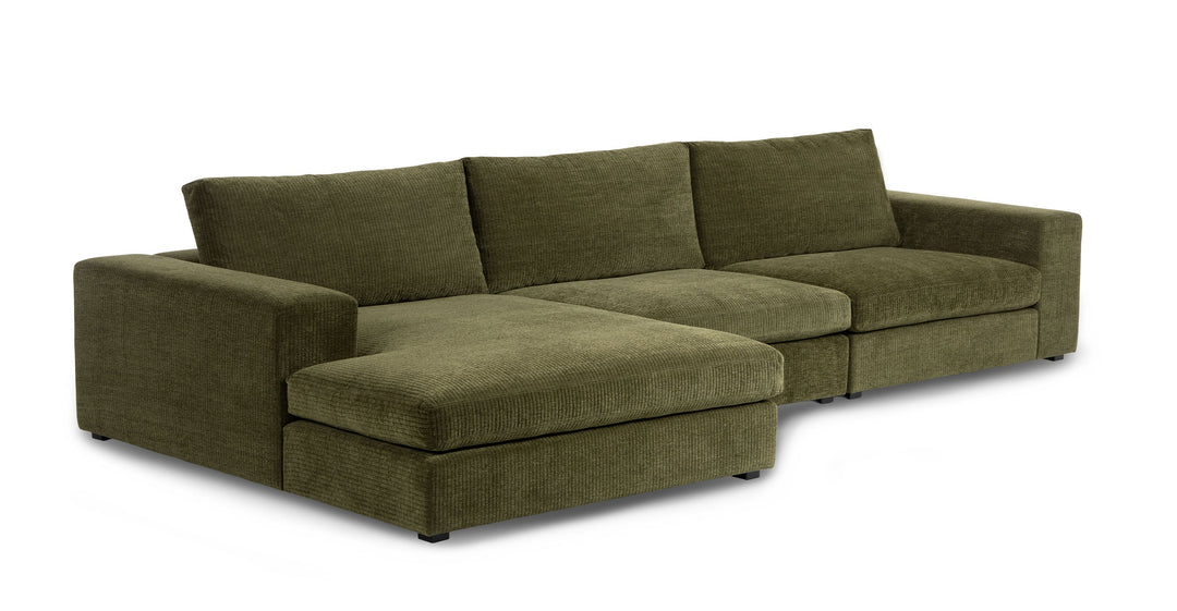 Beta Cypress Green Left Chaise Sectional