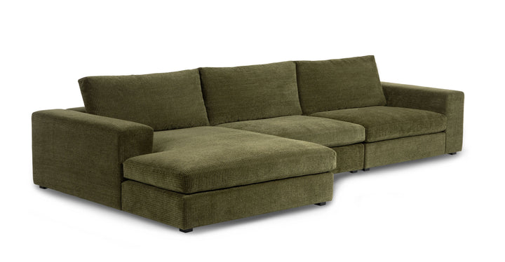 Beta Cypress Green Left Chaise Sectional