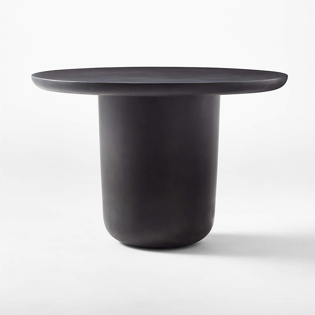 LOLA ROUND BLACK CONCRETE DINING TABLE