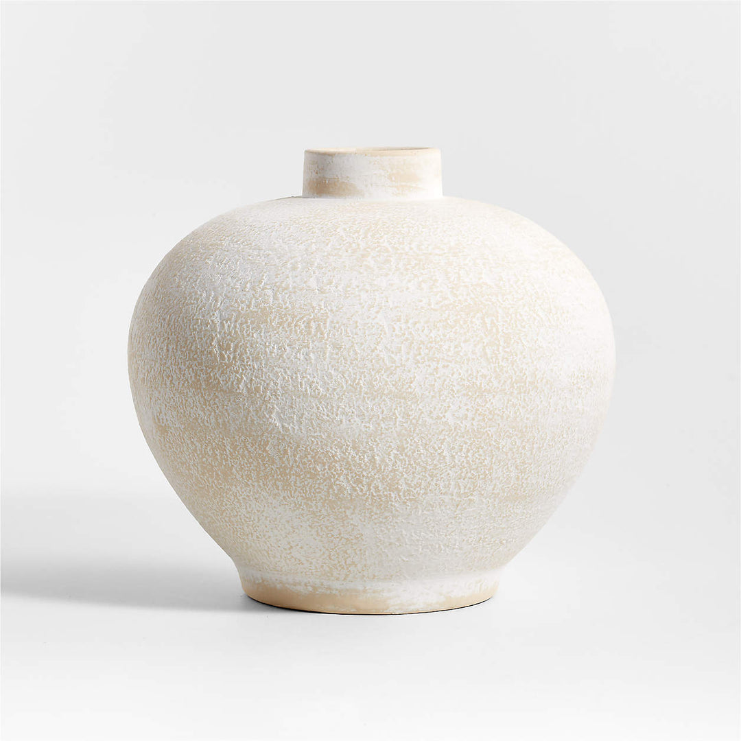 Ophelia Matte White Round Vase