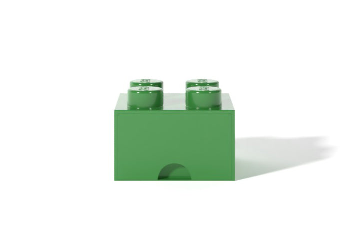 Green LEGO Storage Brick Drawer Bright Toy Box