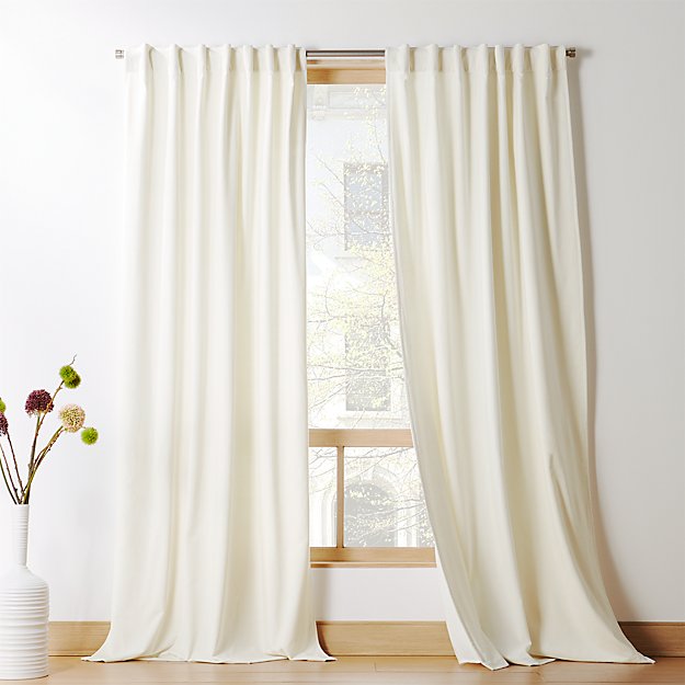 NATURAL TAN COTTON BASKETWEAVE WINDOW CURTAIN PANEL 48"X120"