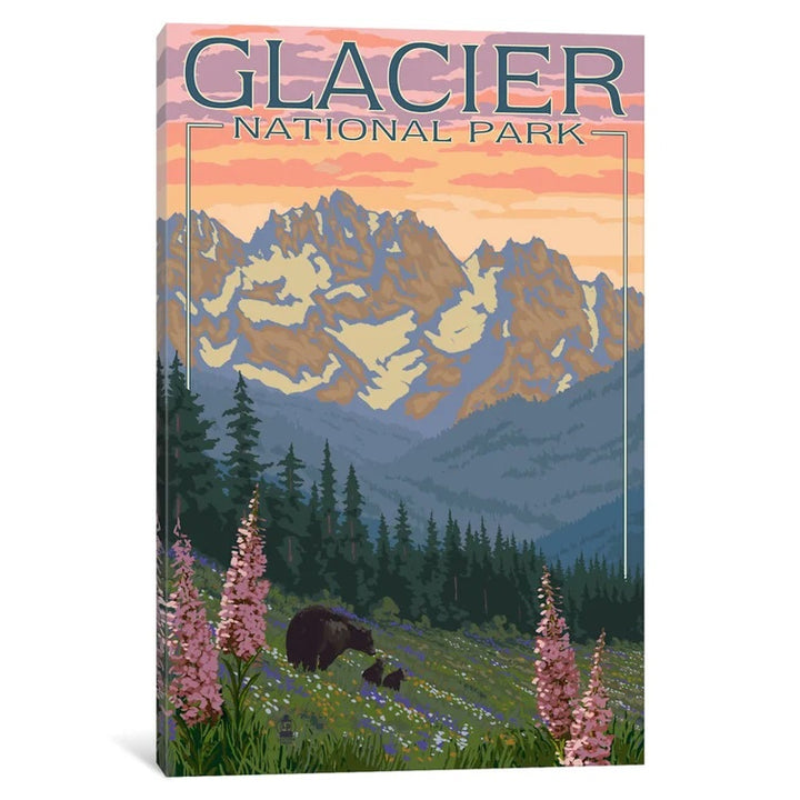 Glacier National Park Wrapped Canvas No Frame 18"x12"