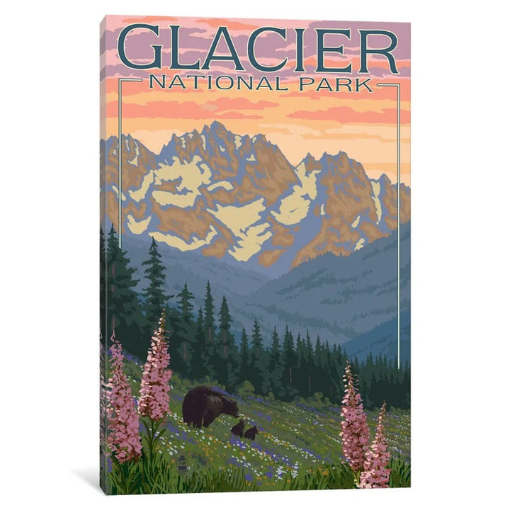 Glacier National Park Wrapped Canvas No Frame 18"x12"
