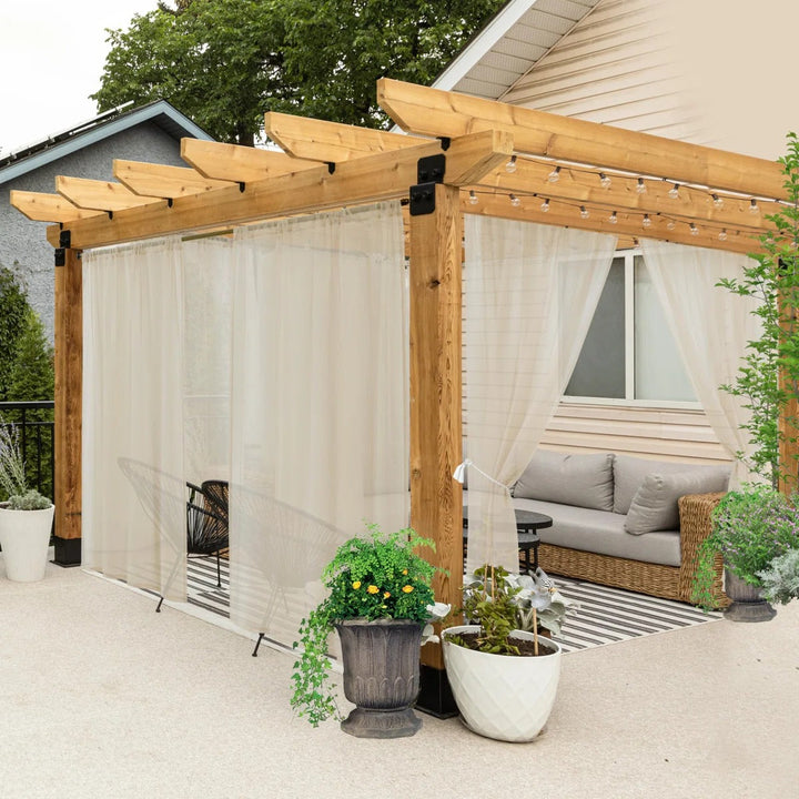All Weather Outdoor Patio Sheer Curtains