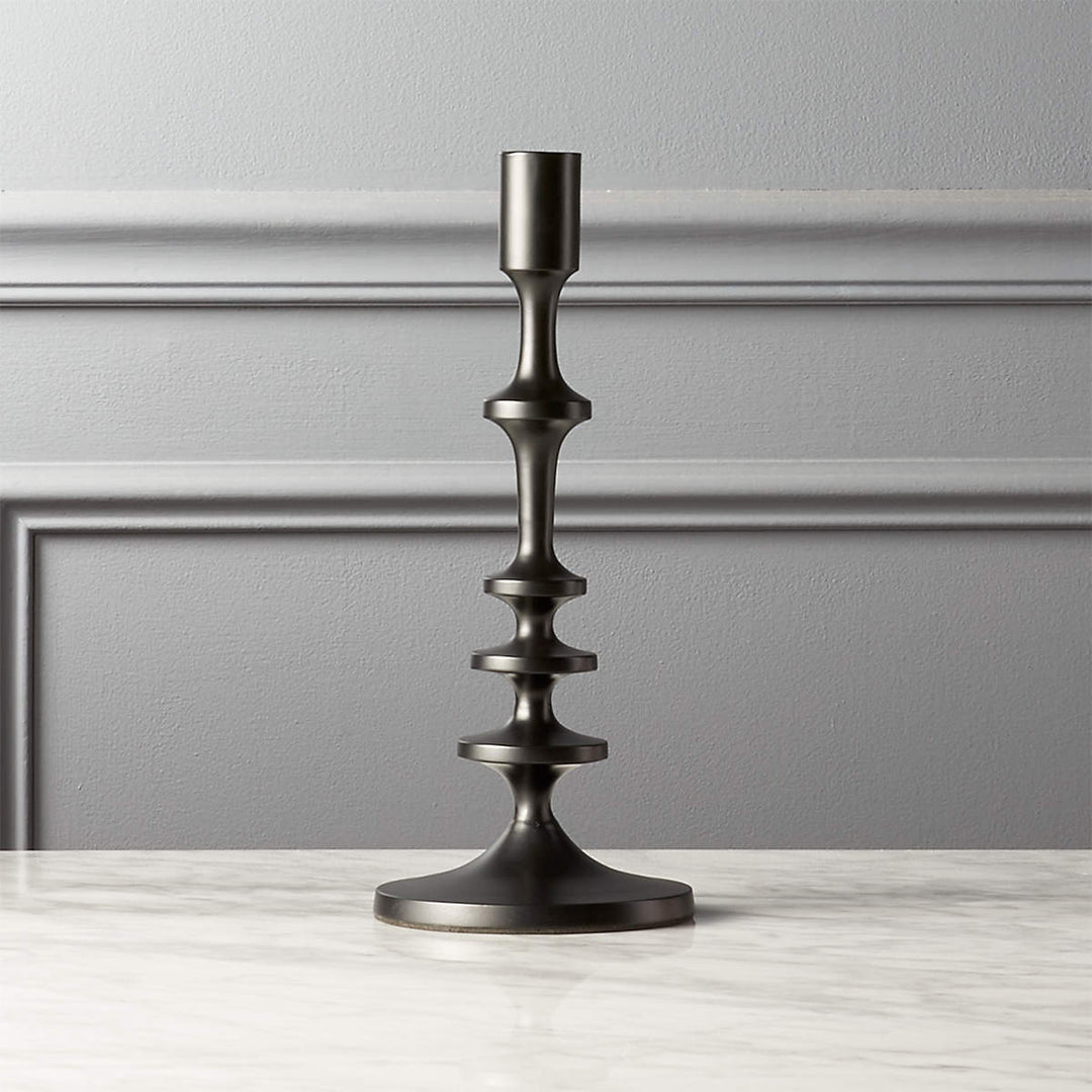 Allis Small Black Taper Candle Holder