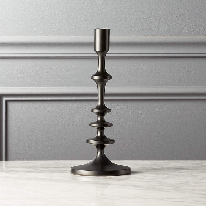 Allis Small Black Taper Candle Holder
