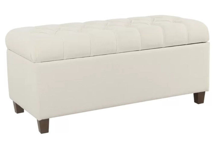 Crysania Polyester Upholstered Storage Bench