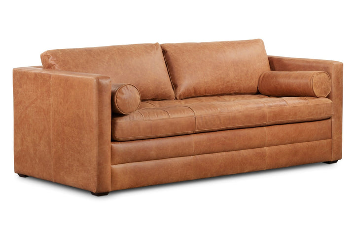Napa 82 Leather Pull Out Convertible Sleeper Sofa