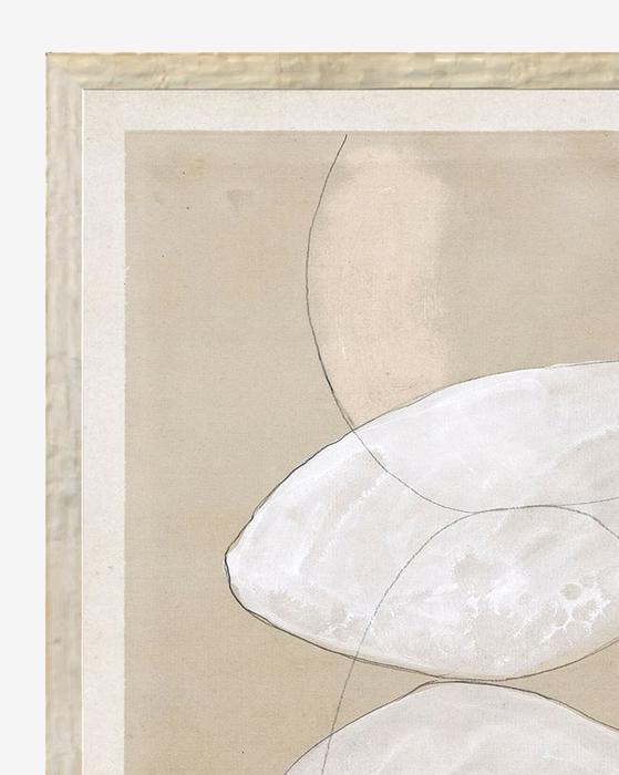 Beige Abstract 11 With Frame 25"x33"